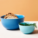 Lyngby Porcelæn Rhombe serveringskål Ø 17,5 cm Blå