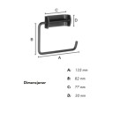 Beslagsboden Toalettpapirholder B441 Hvit