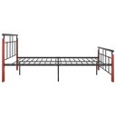 vidaXL Sengeramme metall og heltre eik 120x200 cm