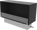 Decoflame Montreal 800 biopeisinnsats med Denver F3 brenner og et glass  rett vegg