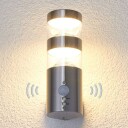 Lindby LED-utendørs vegglampe Lanea rett sensor