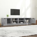  TV-benker 2 stk betonggrå 80x35x36,5 cm konstruert tre 8720286965832