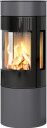 Rais Viva L 120 platina gasspeis med sideglass og glassdør.