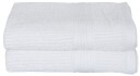 Borg Living Håndklær - 2 stk. 50x100 cm - Hvit - 100% bomull - Borg Living