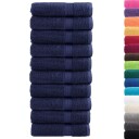 vidaXL Premium håndklær SOLUND 10 stk marineblå 50x100 cm 600gsm