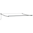 vidaXL Uttrekkbar markiseramme Antrasitt 400 × 300 cm Aluminium
