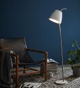 Spin Gulvlampe Hvit/Stål