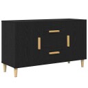  Skjenk svart eik 100x36x60 cm konstruert tre