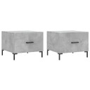  Salongbord 2 stk betonggrå 50x50x40 cm konstruert tre 8720845428662