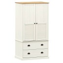 vidaXL Garderobe VIGO hvit 90x55x176 cm heltre furu