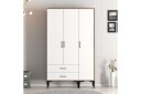 Kumsal Garderobe 120 cm - Brun/Hvit
