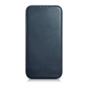 Icarer Ce Oil Wax Premium Leather Folio Case Iphone 14 Plus Leather Flip Case Magnetic Magsafe Blue (Aki14220707-Bu)