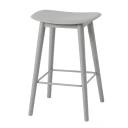 Muuto Fiber bar pallet låg Wood Base   65 cm   Grey/Grey