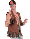 Frynsete Hippie Kostymevest til Herre
