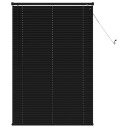 vidaXL Venetiansk persienne Svart 150 x 100 cm 25 mm PVC