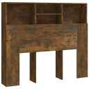 vidaXL Sengegavlskap røkt eik 120x19x103,5 cm