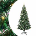  Kunstig Forhåndsopplyst Juletre grønn 180 cm PVC og metall