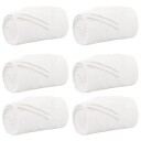 vidaXL Kastepledd 6 pcs Hvit 150 x 200 cm Fleece