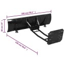 vidaXL Snøplog for ATV 150x38 cm svart
