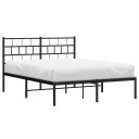 vidaXL Sengeramme i metall med hodegavl svart 135x190 cm 8721012188594