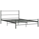 vidaXL Sengeramme grå metall 160x200 cm