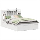  Sengeramme uten madrass hvit 140x190 cm heltre furu 8721158622945