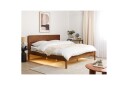 Seng med LED belysning Boisset   Brun/Gummitre 180x200 cm
