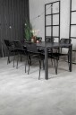 Venture Home   Bliss spisebord og 6 Levis spisestoler   Svart