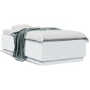  Sengeramme med LED-lys hvit 90x190 cm konstruert tre 8721012273955