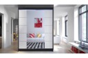 Garderobe + LED - Svart