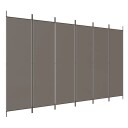 vidaXL Romdeler med 6 paneler antrasitt 300x200 cm stoff