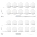 vidaXL Speillamper 2 stk. Hvit 4,5 x 4,5 x 4,7 cm Plast