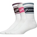 Asics 3 Pack Asics Logo Crew Sock Dark Aubergine/bubblegum/midnight S