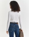 Gant Lett Bomull T Skjorte Med Lange Ermer White M