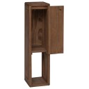 vidaXL Baderomsside skap Naturlig 25 x 25 x 100 cm Massivt Teaktre
