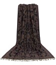 Ullpledd Paisley Black/Orange