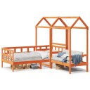  Dagseng med tak voksbrun 80x200 cm heltre furu 8721102671463