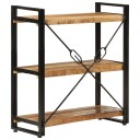 vidaXL Bokhylle 3 etasjer 77x30x80 cm heltre mango og jern