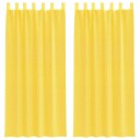  Voile gardiner med stanglommer 2 stk gul 8721158552457