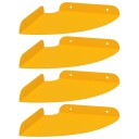 vidaXL Flytende hylle med hylle 4 pcs Sennepsgul 18 x 18 x 2 cm