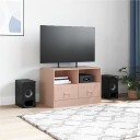  TV-benk rosa 67x39x44 cm stål