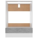 vidaXL Ovnskap betonggr? 60x46x81,5 cm sponplate
