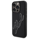 Karl Lagerfeld 3D Rubber Signature Mobildeksel til iPhone 15 Pro Max Svart