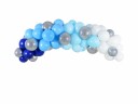 PartyDeco Ballongbue Blå/Lyseblå/Sølv Sett