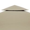 vidaXL Erstatningstrekk for paviljong 310 g/m² Beige 3 x 3 m