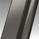 Novellini Riga 2P skyvedør høyre, 169-172 cm, klart glass, børstet grafitt profil