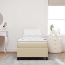  Box Spring Seng med Madrass Lys Grønn Grå 100x200 cm Corduroy Stoff