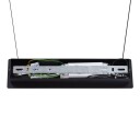 Lucande Pallo LED-pendellampe lineær 7-lys svart/gull