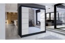 Canderbury Garderobe med Speil 180x215 cm - Hvit/Svart