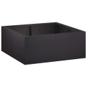 vidaXL Støttemur 4 stk. 100 x 100 x 40 cm Stål Svart